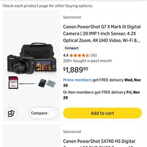 Canon PowerShot G7 X Mark III - Black with Accessories